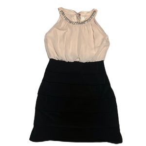 ENFOCUS Studio, Sleeveless, Tie In Back, Keyhole, Designed Dress, Nude Pink, 12